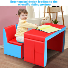 Load image into Gallery viewer, Gymax Multi-functional Kids Sofa Table Chair Set Couch Storage Box Furniture Bedroom
