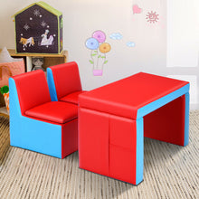 Load image into Gallery viewer, Gymax Multi-functional Kids Sofa Table Chair Set Couch Storage Box Furniture Bedroom
