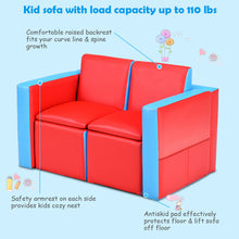 Load image into Gallery viewer, Gymax Multi-functional Kids Sofa Table Chair Set Couch Storage Box Furniture Bedroom
