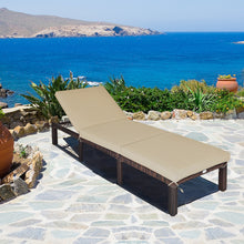 Load image into Gallery viewer, Gymax Patio Rattan Chaise Lounge Chair Recliner Outdoor w/ 6 Positions Cushion
