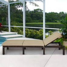Load image into Gallery viewer, Gymax Patio Rattan Chaise Lounge Chair Recliner Outdoor w/ 6 Positions Cushion
