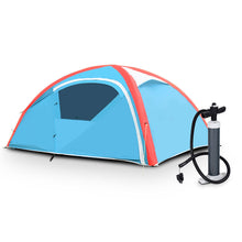 Load image into Gallery viewer, Gymax 3 Person Inflatable Family Tent Camping Waterproof Wind Resistant w/ Bag Pump
