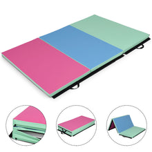 Load image into Gallery viewer, Gymax 4&#39;x6&#39;x2&#39;&#39; Portable Tri-fold PU Gymnastic Mat Exercise Aerobics Gym Fitness
