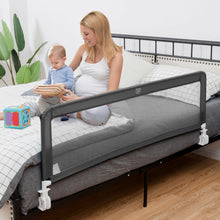 Load image into Gallery viewer, Gymax 59?¡¥?¡¥ Breathable Baby Children Toddlers Bed Rail Guard Safety Swing Down Gray
