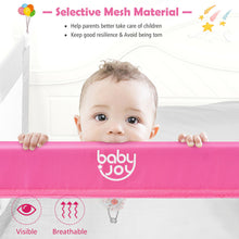 Load image into Gallery viewer, Gymax 59&#39;&#39; Breathable Baby Children Toddlers Bed Rail Guard Safety Swing Down Pink
