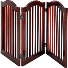 Load image into Gallery viewer, Gymax 24&#39;&#39; 3 Panel Folding Freestanding Wood Pet Dog Safety Gate Z Shape Fence Doorway
