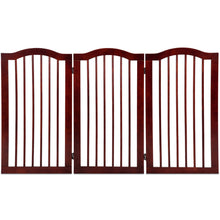 Load image into Gallery viewer, Gymax 36&#39;&#39; 3 Panel Folding Freestanding Wood Pet Dog Safety Gate Z Shape Fence Doorway

