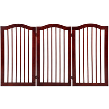 Load image into Gallery viewer, Gymax 36&#39;&#39; 3 Panel Folding Freestanding Wood Pet Dog Safety Gate Z Shape Fence Doorway
