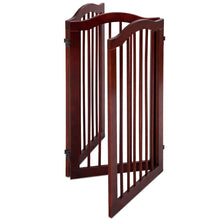 Load image into Gallery viewer, Gymax 36&#39;&#39; 3 Panel Folding Freestanding Wood Pet Dog Safety Gate Z Shape Fence Doorway
