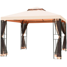 Load image into Gallery viewer, Gymax 10x10ft Metal Gazebo W/ Mosquito Netting Canopy Gazebo 2 Tier Vented Gazebo Top
