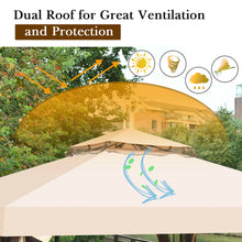 Load image into Gallery viewer, Gymax 10x10ft Metal Gazebo W/ Mosquito Netting Canopy Gazebo 2 Tier Vented Gazebo Top
