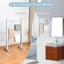 Load image into Gallery viewer, Gymax Freestanding Wall Mounted Electric Towel Rail Rack Bathroom Warmer Heated
