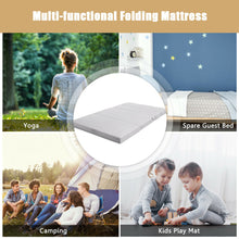 Load image into Gallery viewer, Gymax 4&#39;&#39; Full XL Size Foam Folding Mattress Sofa Bed Guests Floor Mat Carrying Handles
