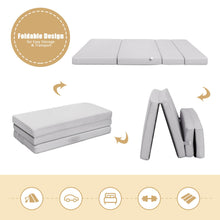 Load image into Gallery viewer, Gymax 4&#39;&#39; Full XL Size Foam Folding Mattress Sofa Bed Guests Floor Mat Carrying Handles
