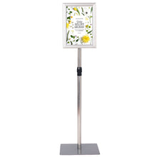 Load image into Gallery viewer, Gymax Adjustable Pedestal Poster Stand Aluminum Sign Holder 8.5 x 11 Inches Graphics
