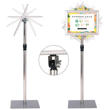 Load image into Gallery viewer, Gymax Adjustable Pedestal Poster Stand Aluminum Sign Holder 8.5 x 11 Inches Graphics
