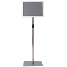 Load image into Gallery viewer, Gymax Adjustable Pedestal Poster Stand Aluminum Sign Holder 8.5 x 11 Inches Graphics
