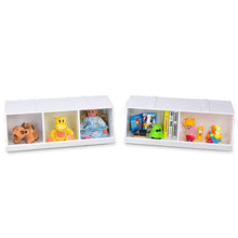 Load image into Gallery viewer, Gymax 2 Set Kids Toy Box Storage Cabinet Flexible Stackable Bookshelf Rack Organizer
