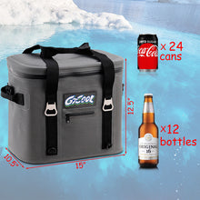 Load image into Gallery viewer, Gymax Insulated Lunch Box Lunch Bag 24-Can Soft Cooler Bag Water-Resistant Leakproof
