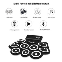 Load image into Gallery viewer, Gymax Electronic Roll Up Drum Set Silicone Rechargeable w/Foot Pedals Sticks
