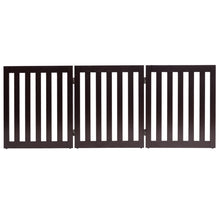 Load image into Gallery viewer, Gymax 24'' Configurable Folding Free Standing 5 Panel Wood Pet Dog Safety Fence Brown
