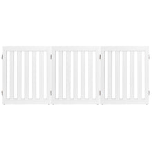 Load image into Gallery viewer, Gymax 24'' Configurable Folding Free Standing 5 Panel Wood Pet Dog Safety Fence White
