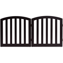 Load image into Gallery viewer, Gymax 24'' Configurable Folding Free Standing 6 Panel Wood Pet Dog Safety Fence Brown
