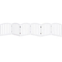 Load image into Gallery viewer, Gymax 24'' Configurable Folding Free Standing 6 Panel Wood Pet Dog Safety Fence White
