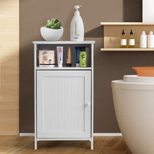 Load image into Gallery viewer, Gymax Bathroom Floor Storage Cabinet Side Table Adjustable Shelf Organize Freestanding

