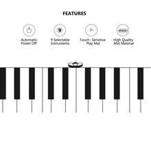 Load image into Gallery viewer, Gymax 24 Key Gigantic Piano Keyboard Dance Playmat w/ 9 Instrument Settings&amp;MP3 Cable
