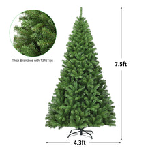 Load image into Gallery viewer, Gymax 7.5&#39; Christmas Tree 1346 Tips Premium Hinged Artificial PVC Holiday Decor
