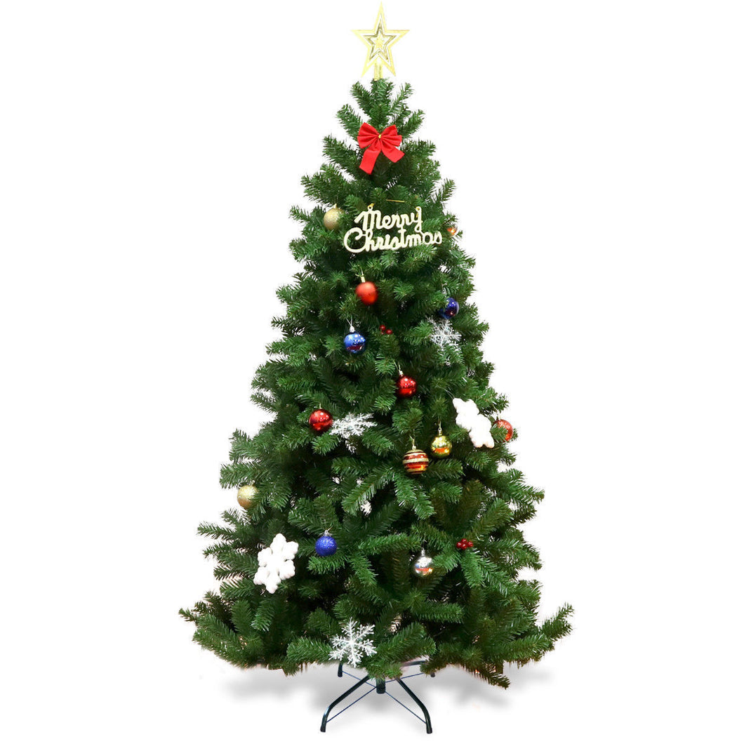 Gymax 6' Christmas Tree Artificial PVC Metal Stand Holiday Decor