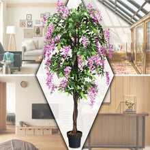 Load image into Gallery viewer, Gymax Artificial Wistera Silk Tree Pink Flower 6 Feet Home Holiday Decor
