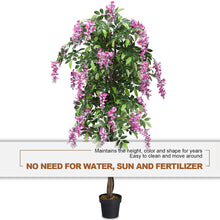 Load image into Gallery viewer, Gymax Artificial Wistera Silk Tree Pink Flower 6 Feet Home Holiday Decor
