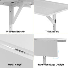 Load image into Gallery viewer, Gymax Wall-Mounted Drop-Leaf Table Folding Kitchen Dining Table Desk Space Saver White
