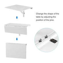 Load image into Gallery viewer, Gymax Wall-Mounted Drop-Leaf Table Folding Kitchen Dining Table Desk Space Saver White

