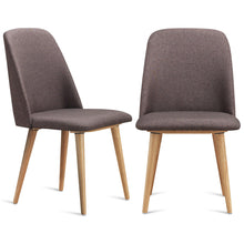 Load image into Gallery viewer, Gymax Set of 2 Accent Dining Chairs Armless Upholstered W/Wood Legs Leisure Furniture
