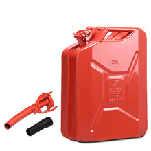 Load image into Gallery viewer, Gymax 5 Gallon 20L Jerry Fuel Can Steel Gas Container Emergency Backup w/ Spout Red

