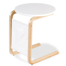 Load image into Gallery viewer, Gymax Bentwood End Side Table Sofa Accent Coffee Table Round Tabletop w/ Storage Bag
