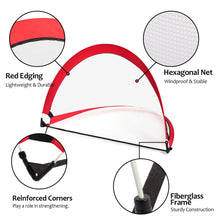 Load image into Gallery viewer, Gymax Two 4ft Pop Up Soccer Goal Net Set Portable Foldable Training Football Net W/Bag
