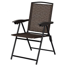 Load image into Gallery viewer, Gymax 4PCS Adjustable Folding Fabric Chair Powder Coated Steel Tube Frame Indoor Outdoor
