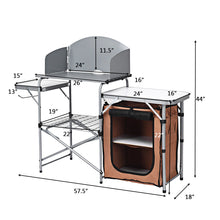 Load image into Gallery viewer, Gymax Outdoor Kitchen Foldable Grilling Stand Portable Camping Grill Table BBQ Table
