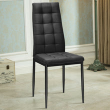 Load image into Gallery viewer, Gymax Set of 4 Kitchen Dining Side Chairs Fabric Cushion with Metal Frame High Back
