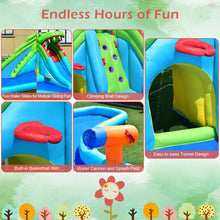 Load image into Gallery viewer, Gymax Crocodile Inflatable Water Slide Park Dual Slides Climbing Wall &amp; Splash Pool
