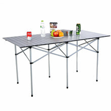 Load image into Gallery viewer, Gymax Large Folding Outdoor Picnic Camp Aluminum Easy Table Portable Suitcase W/Bag
