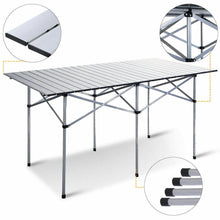 Load image into Gallery viewer, Gymax Large Folding Outdoor Picnic Camp Aluminum Easy Table Portable Suitcase W/Bag
