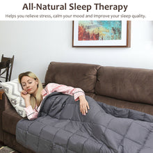 Load image into Gallery viewer, Gymax Weighted Blanket 7-25lbs Twin/Full/Queen/King Size Cotton Blanket Glass Beads
