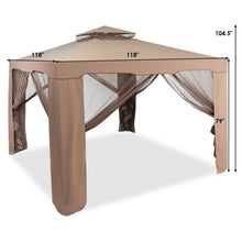 Load image into Gallery viewer, Gymax 10'x 10' Canopy Gazebo Tent Shelter W/Mosquito Netting Outdoor Patio
