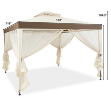 Load image into Gallery viewer, Gymax 10&#39;x 10&#39; Canopy Gazebo Tent Shelter Mosquito Netting Outdoor Patio

