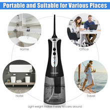 Load image into Gallery viewer, Gymax Rechargeable Portable Water Flosser Power Dental Flossers with 2 Nozzle
